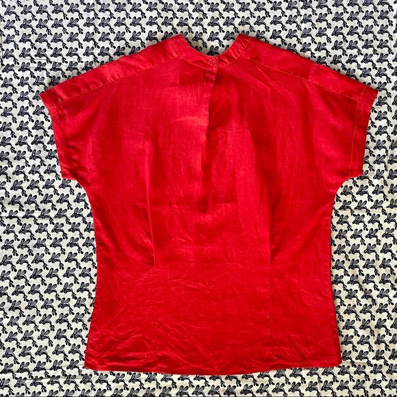 Vintage 80s linen-look blouse - Picture 3 of 8